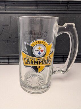 Pittsburgh Steelers Collectible Glass Mug The Super Bowl XL Champions NFL 2006